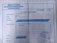 Bukti pembayara oleh keluarga korban tsunami