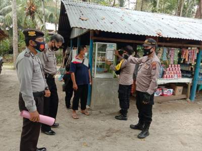 Kapolsek Bangun Purba Razia Prokes Covid-19 di Lokasi Wisata
