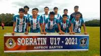 Kesebelasan Persitangsel U-17 di turnamen piala Suratin di Stadion Heroik Grup 1 Kopassus, Serang-Banten.