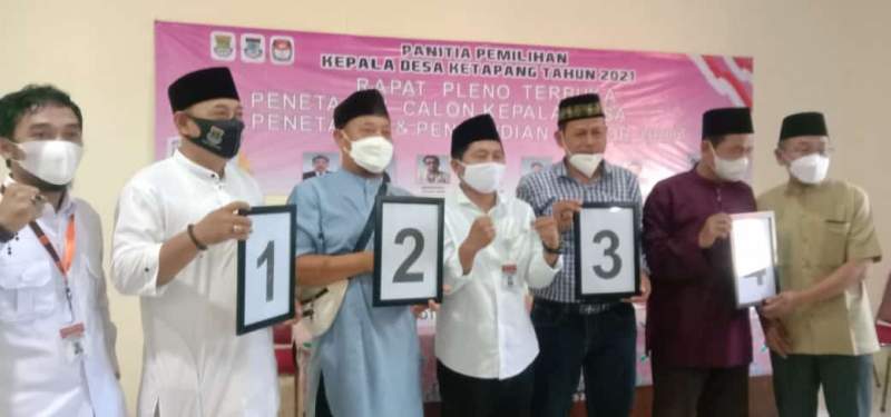 Panitia Pilkades Ketapang Menggelar Penetapan dan Nomor Urut Cakades