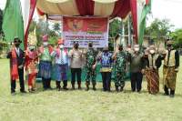 Dandim 0204 Deli Serdang, Letkol Kav Jackie Yudhantara  resmikan kampung Pancasila di Desa Bangun Purba Tengah.(istimewa)