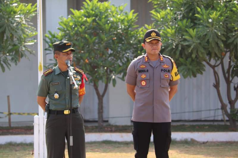 Kapolda Banten dan Danrem 064/MY Gelar Apel Pam VVIP Kunker Wapres RI