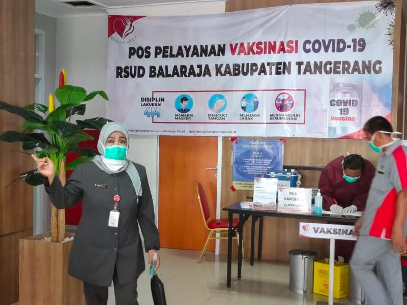 RSUD Balaraja Gelar Vaksinasi Bagi Tenaga Pendidik dan Pedagang Pasar