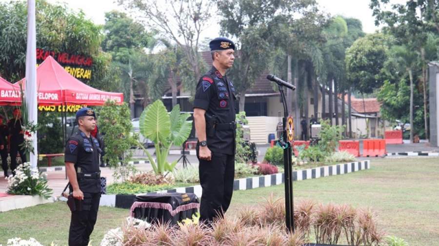 Wakapolda Banten Pimpin Upacara Peringatan HUT Brimob ke 74 Tahun