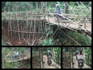 Serpong- Jembatan Sasak Kali Angke yang menghubungkan dua Serpong-Ciputat, Menanti Tindakan Pemkot untuk memperbaiki (DT)