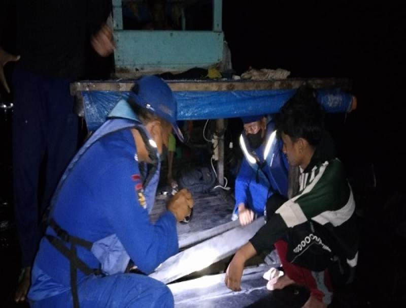 Kapal Tanpa Nama Diperiksa Satpolair Polres Tanjungbalai