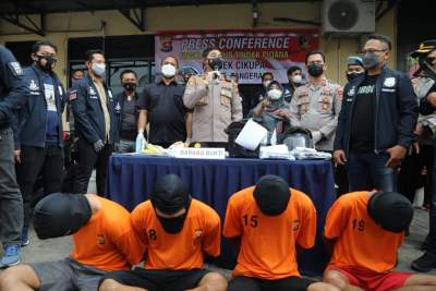 Empat Pelaku Ranmor Di Cikupa Asal Lampung Dibekuk Polisi