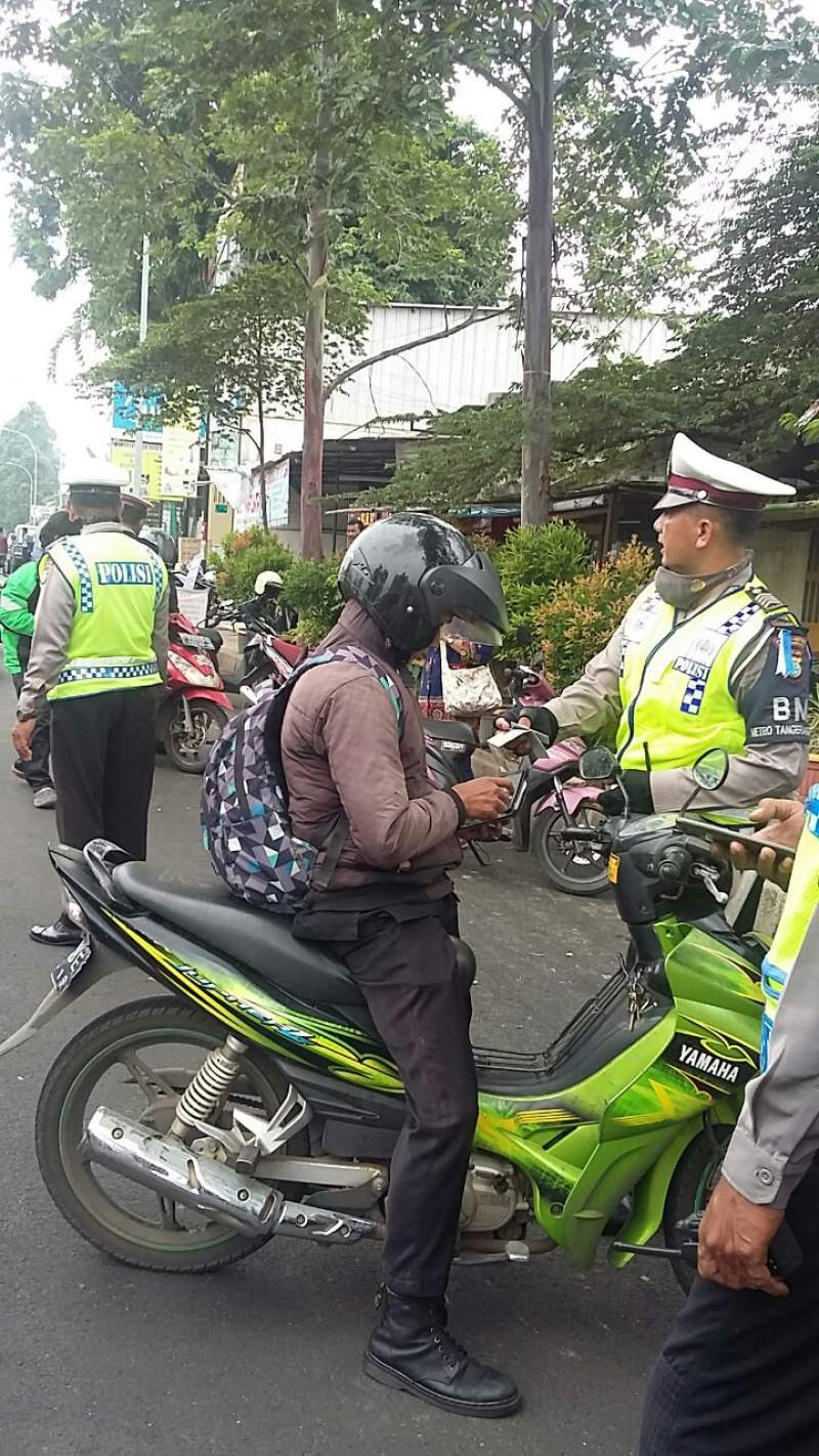 Razia operasi Zebra 2017 di Kota Tangerang.