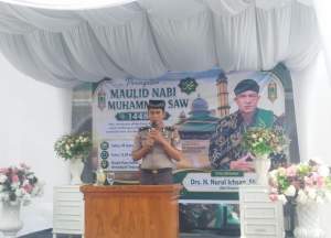 Peringatan Maulid Nabi di Masjid Raya Sultan Ahmadsyah, Polres Tanjungbalai Ajak Masyarakat Jaga Kamtibmas