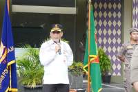 persiapan satpol PP jelang HUT ke-73.