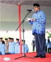 Plt Gubernur saat menjadi Inspektur Upacara Hari Kesadaran Nasional, Hari Anti Narkoba Internasional Tingkat Provinsi Banten Tahun 2015 dan HariLingkungan Hidup se-Dunia, di Lapangan Upacara KP3B Curug Kota Serang, Rabu (17/06).