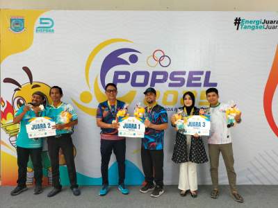POPSEL 2025, Dindikbud Tangsel Juara Cabor Tenis Meja