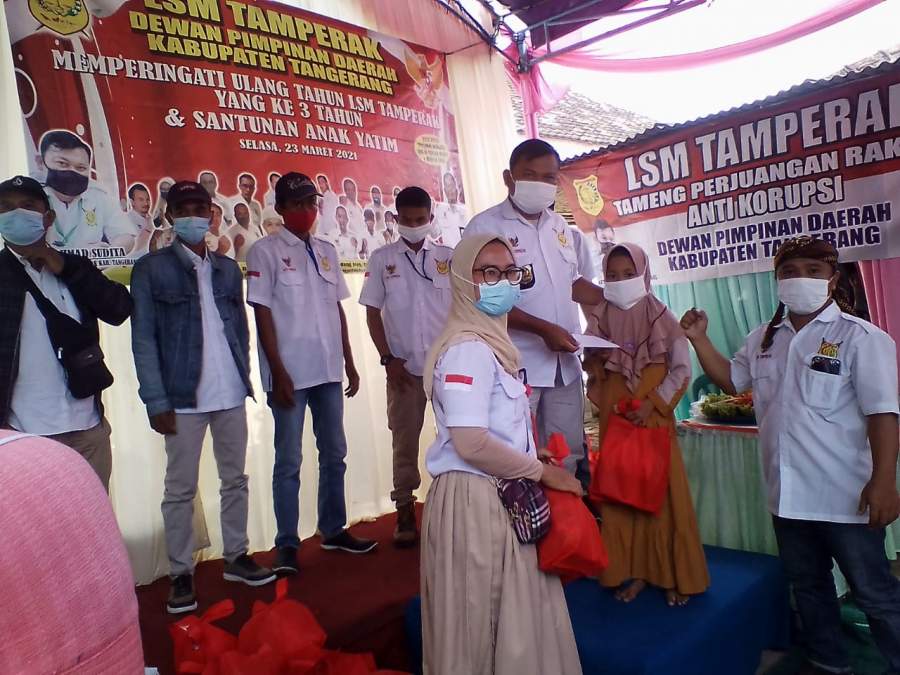HUT Ke 3 Tahun, LSM Tamperak DPD Tangerang Menggelar Santunan Yatim