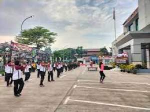 Personil Sat Reskrim Polresta Tangerang Gelar Olahraga Pagi
