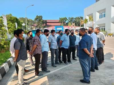 Satintelkam Polresta Tangerang Ikuti Apel Pagi dan Serah Terima Piket