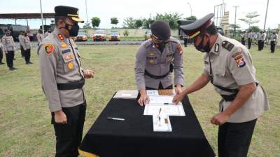 Kapolres Serang Pimpin Sertijab, Kasat Narkoba dan 3 Kapolsek Dimutasi