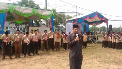 Kemah Pelajar Pramuka di Kecamatan Jawilan