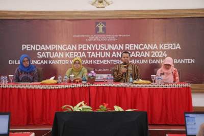 Kemenkumham Banten Lakukan Pendampingan Penyusunan Rencana Kerja Krisna Satuan Kerja