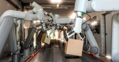 ilustrasi robot pabrik